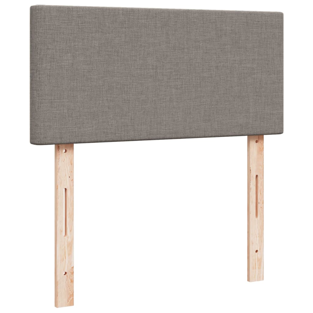 Sommier à lattes de lit avec matelas Taupe 100x200 cm Tissu - XIOS