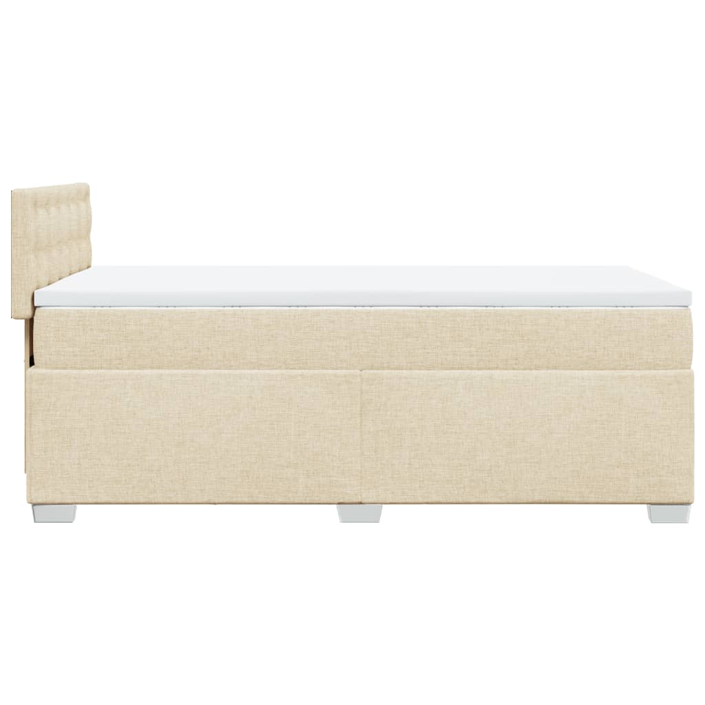 Sommier à lattes de lit avec matelas Crème 100x200 cm Tissu - XIOS