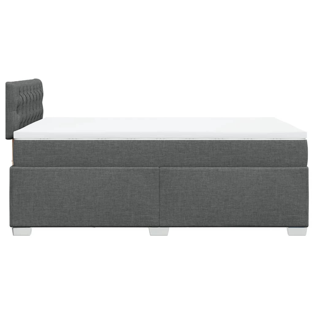 Sommier à lattes de lit avec matelas gris foncé 120x190cm tissu - XIOS