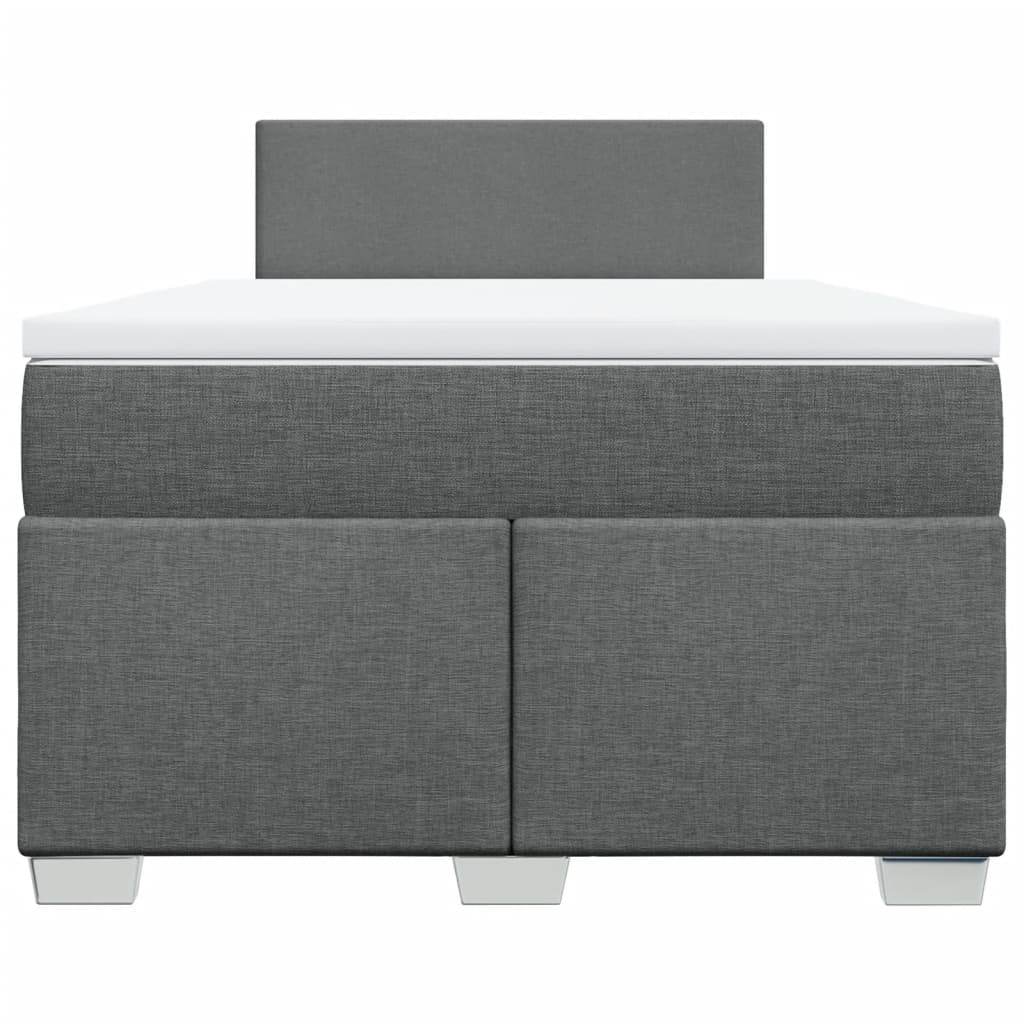 Sommier à lattes de lit avec matelas Gris foncé 120x200cm Tissu - XIOS