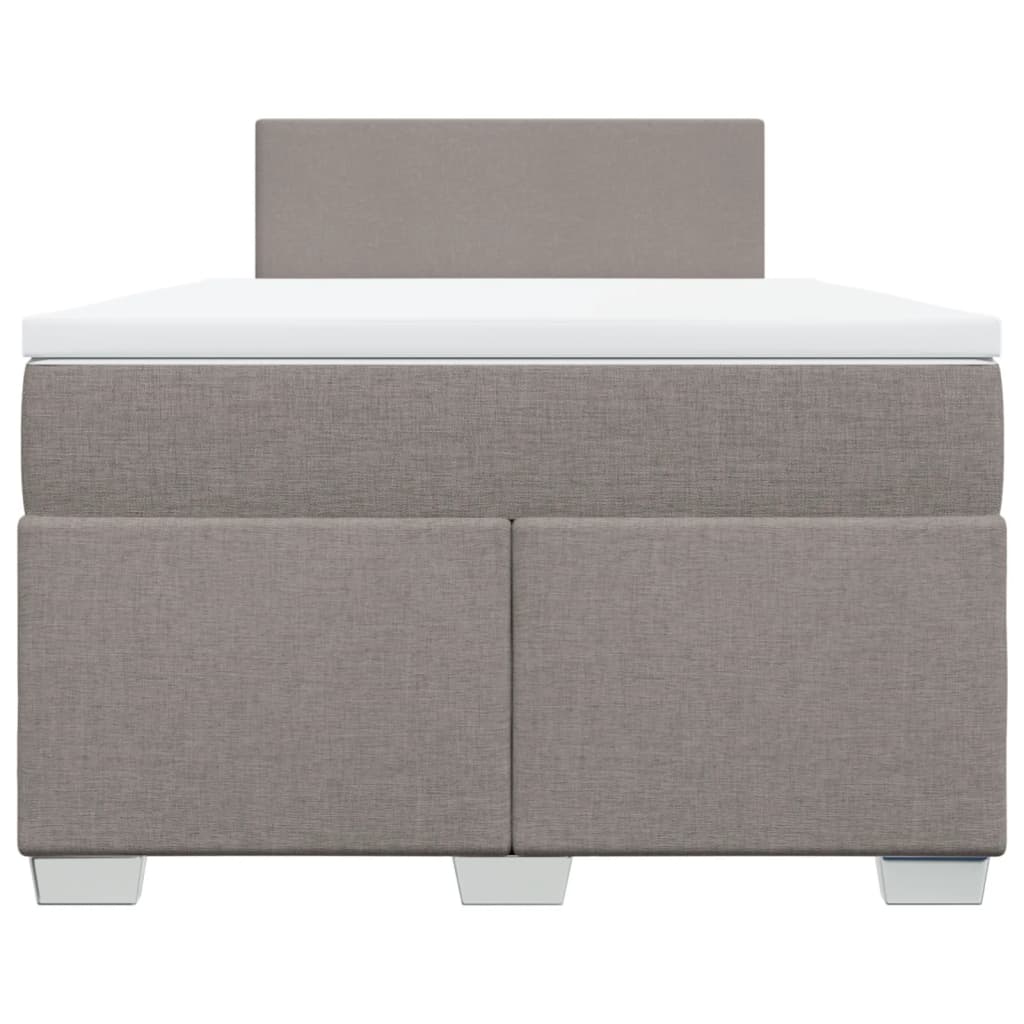 Sommier à lattes de lit avec matelas Taupe 120x200 cm Tissu - XIOS
