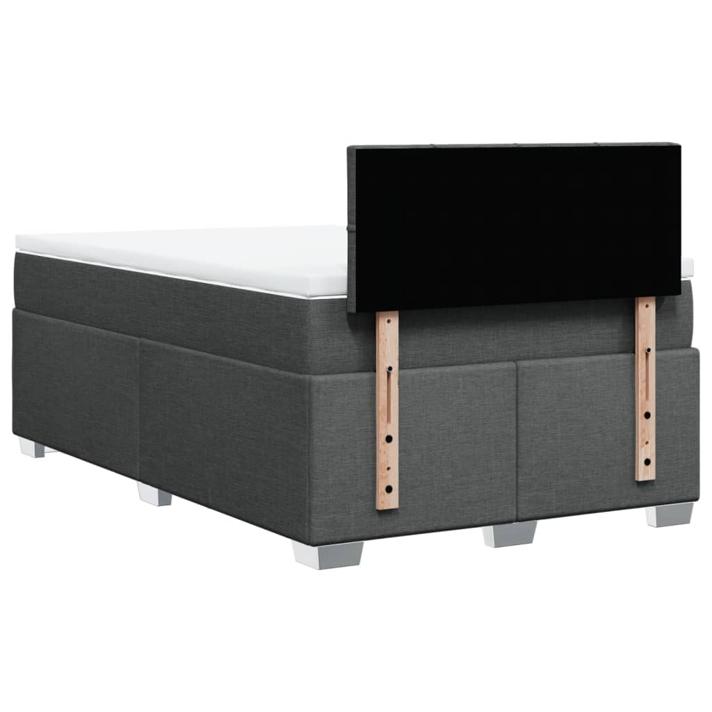 Sommier à lattes de lit avec matelas Gris foncé 120x200cm Tissu - XIOS