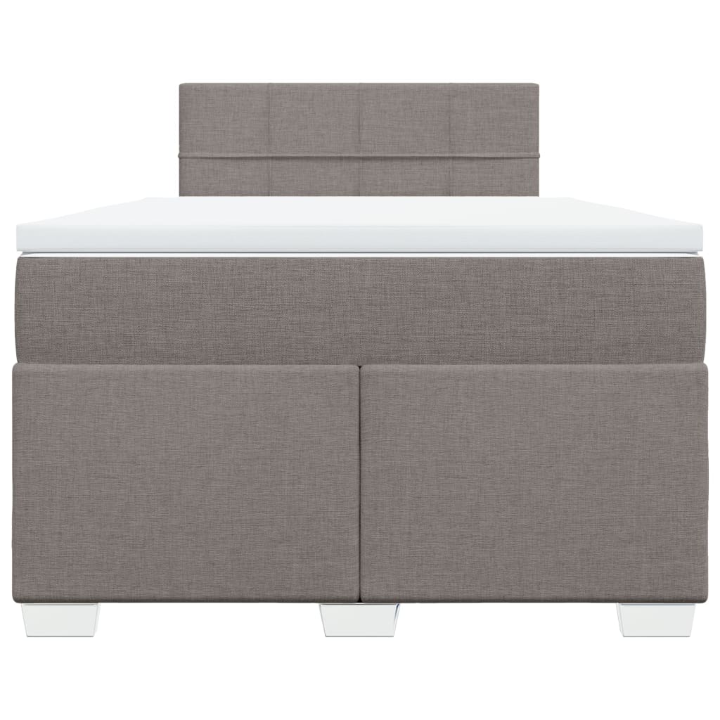 Sommier à lattes de lit avec matelas Taupe 120x200 cm Tissu - XIOS