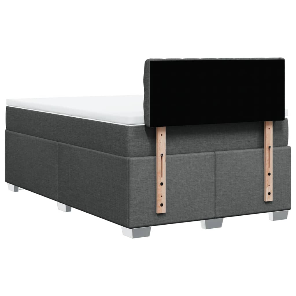 Sommier à lattes de lit avec matelas Gris foncé 120x200cm Tissu - XIOS