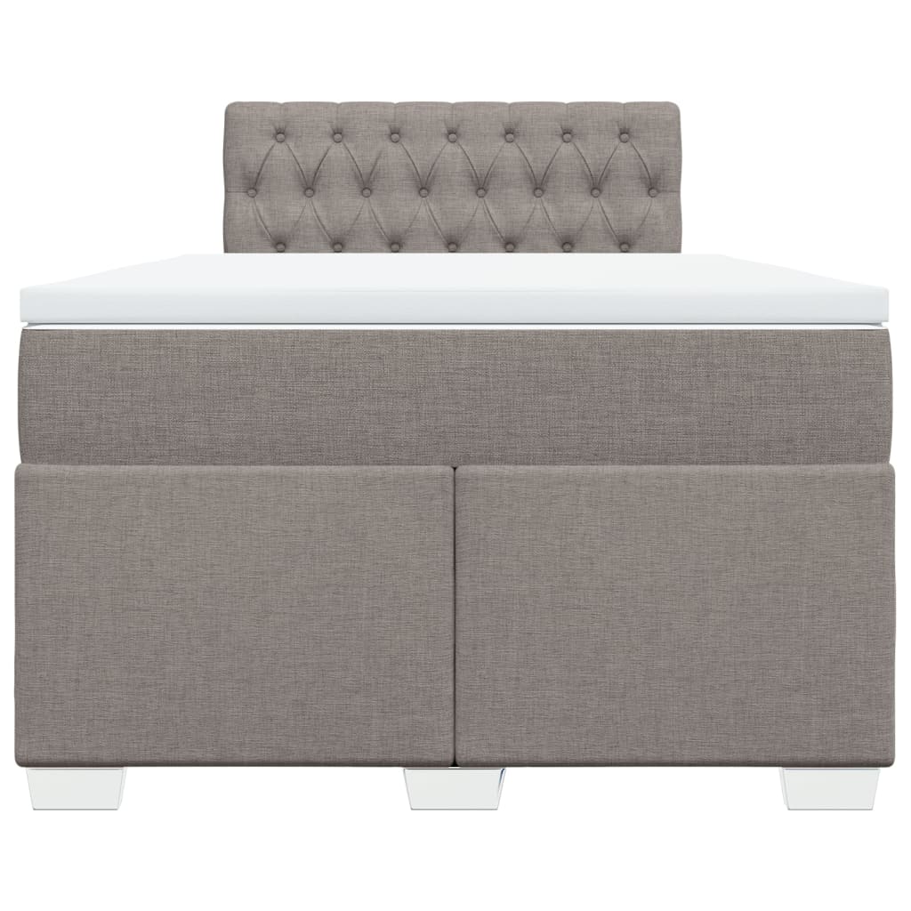 Sommier à lattes de lit avec matelas Taupe 120x200 cm Tissu - XIOS