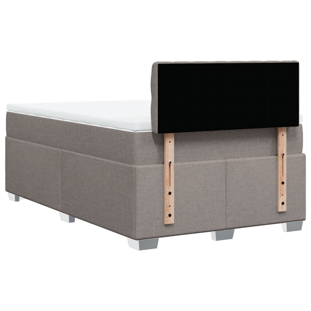 Sommier à lattes de lit avec matelas Taupe 120x200 cm Tissu - XIOS