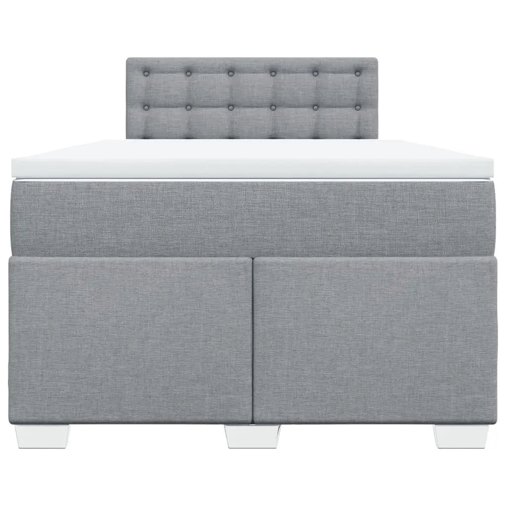 Sommier à lattes de lit avec matelas Gris clair 120x200cm Tissu - XIOS