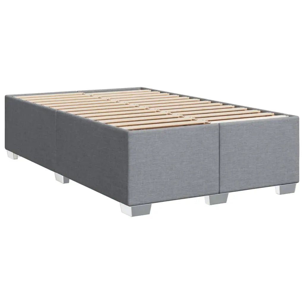 Sommier à lattes de lit avec matelas Gris clair 120x200cm Tissu - XIOS