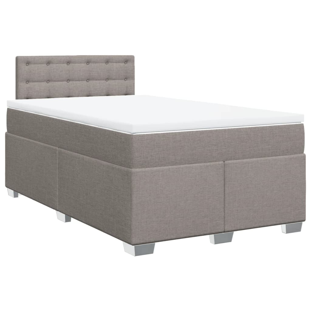 Sommier à lattes de lit avec matelas Taupe 120x200 cm Tissu - XIOS