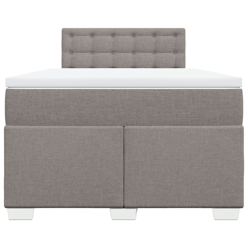 Sommier à lattes de lit avec matelas Taupe 120x200 cm Tissu - XIOS