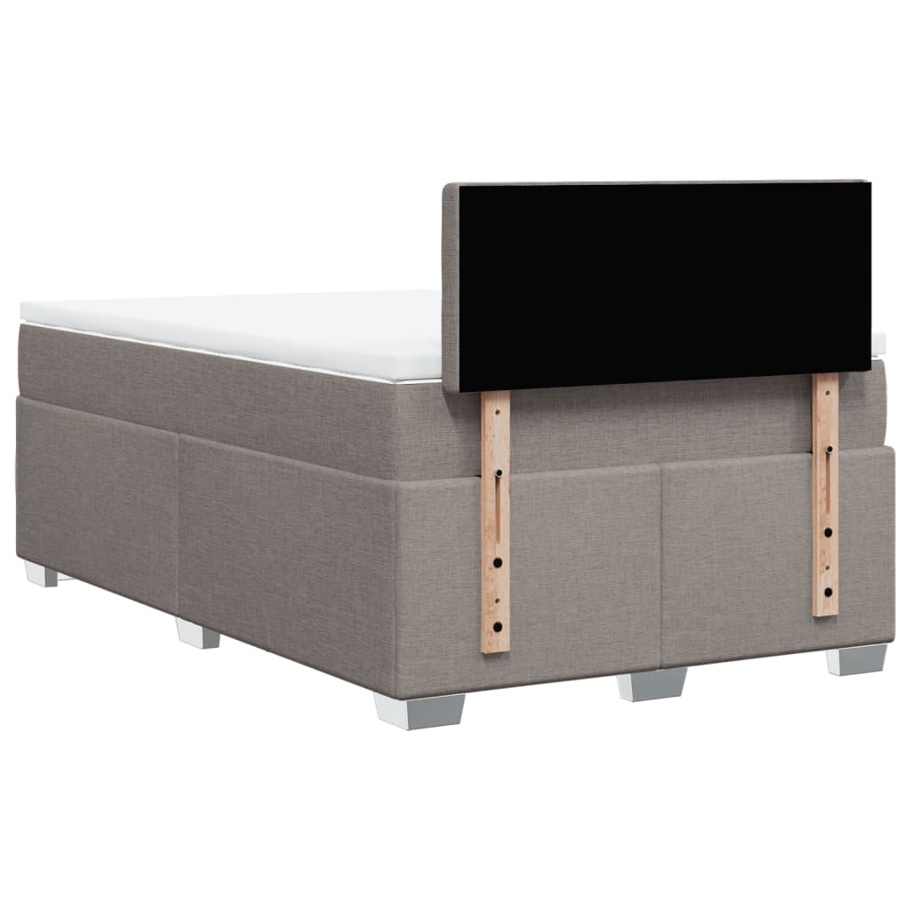 Sommier à lattes de lit avec matelas Taupe 120x200 cm Tissu - XIOS