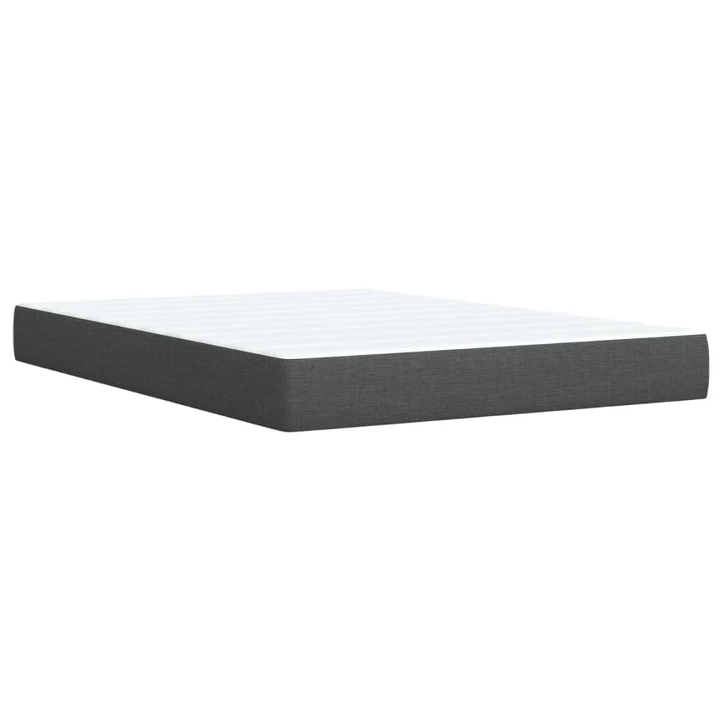 Sommier à lattes de lit avec matelas Gris foncé 140x190cm Tissu - XIOS