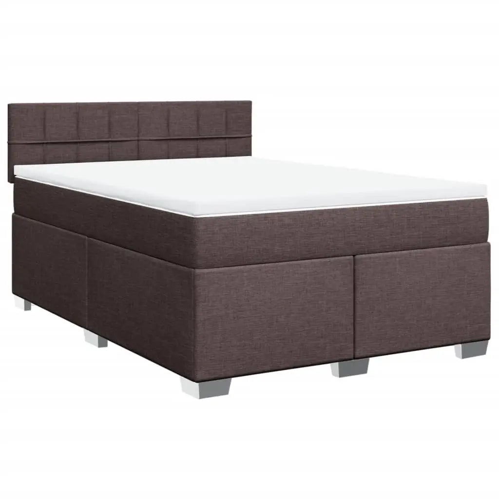 Sommier à lattes de lit avec matelas Marron foncé 140x190 cm - XIOS