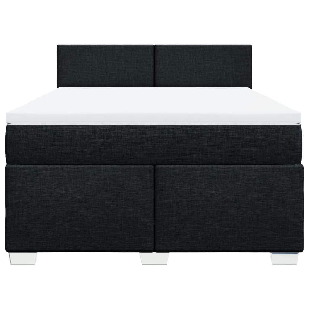 Sommier à lattes de lit avec matelas Noir 140x200 cm Tissu - XIOS