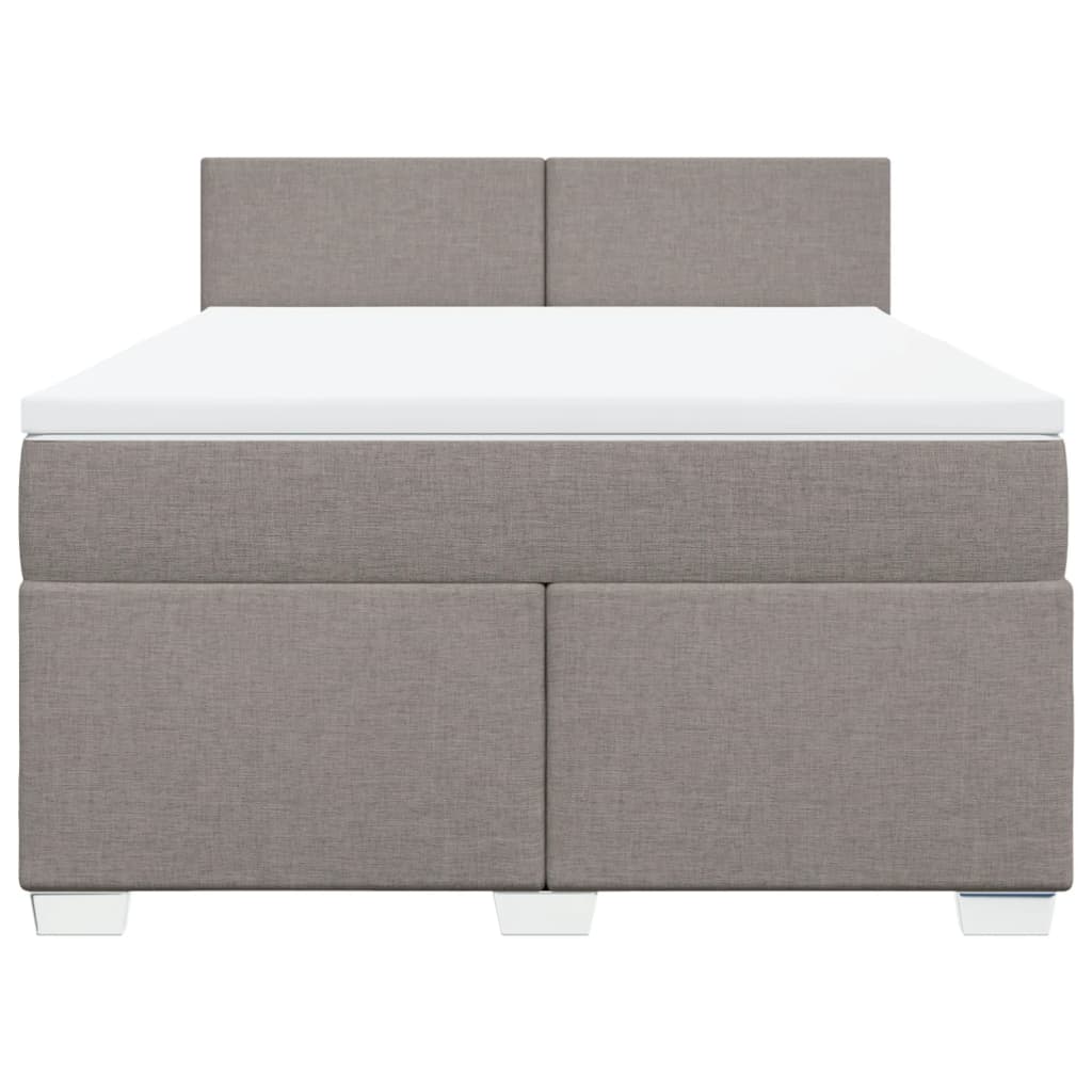Sommier à lattes de lit avec matelas Taupe 140x200 cm Tissu - XIOS