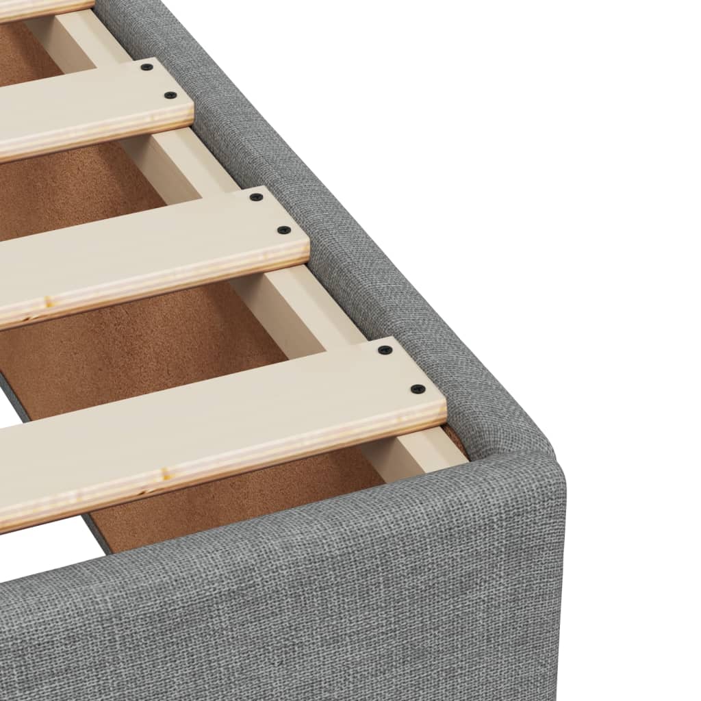 Sommier à lattes de lit avec matelas Gris clair 160x200cm Tissu - XIOS