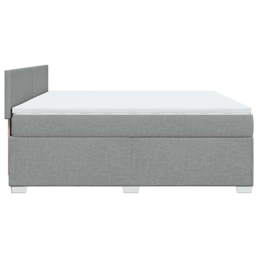 Sommier à lattes de lit avec matelas Gris clair 180x200cm Tissu - XIOS