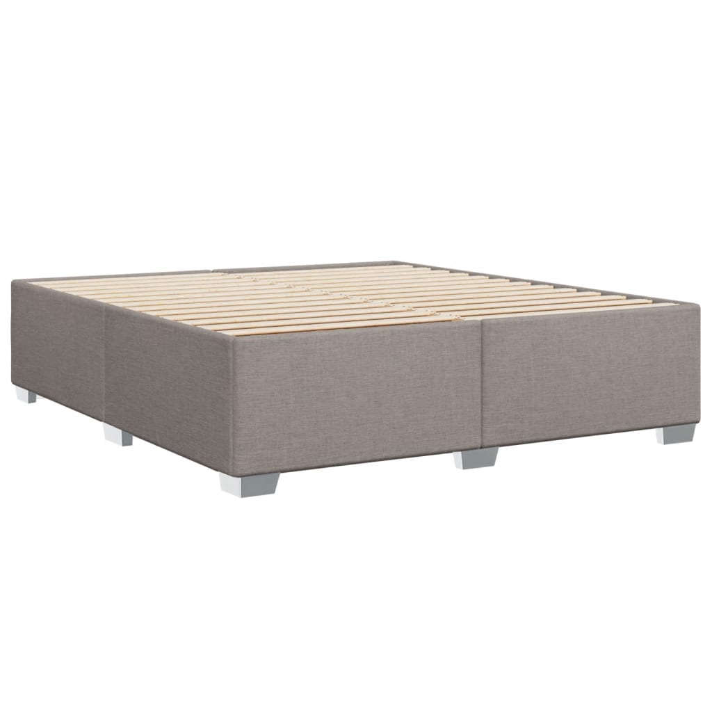 Sommier à lattes de lit avec matelas Taupe 180x200 cm Tissu - XIOS