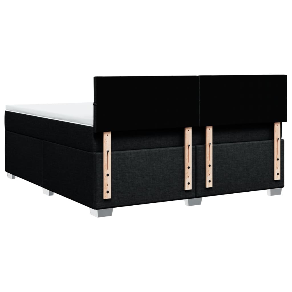 Sommier à lattes de lit avec matelas Noir 180x200 cm Tissu - XIOS