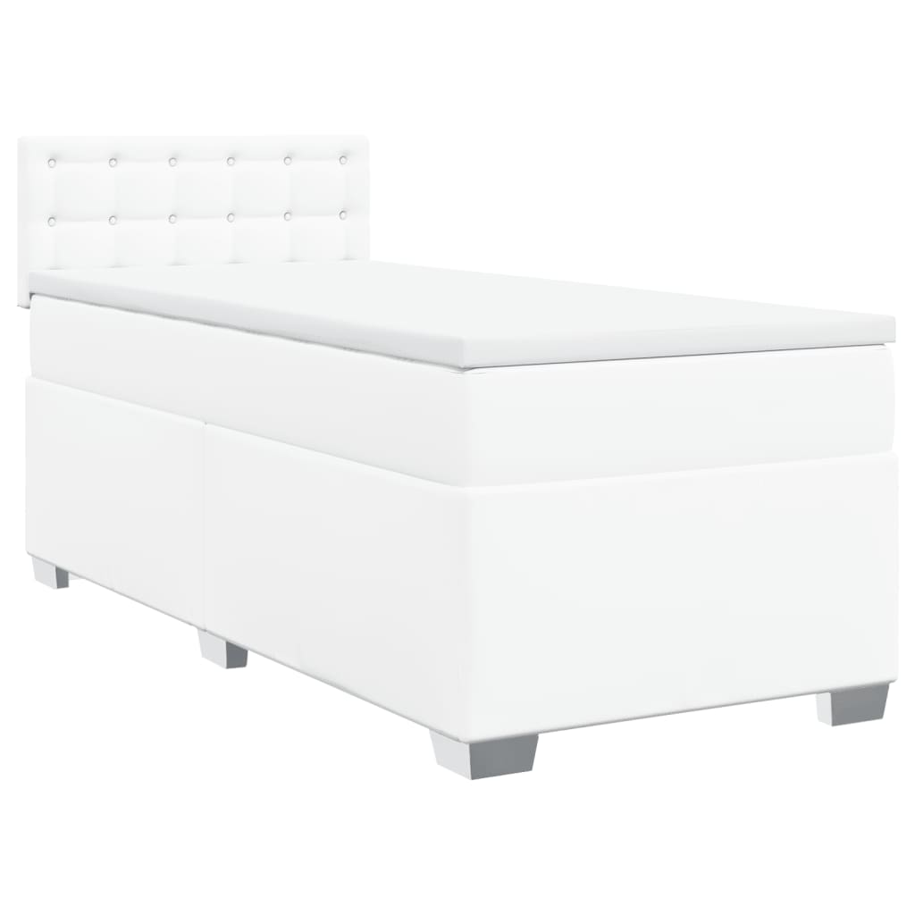 Sommier à lattes de lit avec matelas Blanc 80x200 cm Similicuir - XIOS