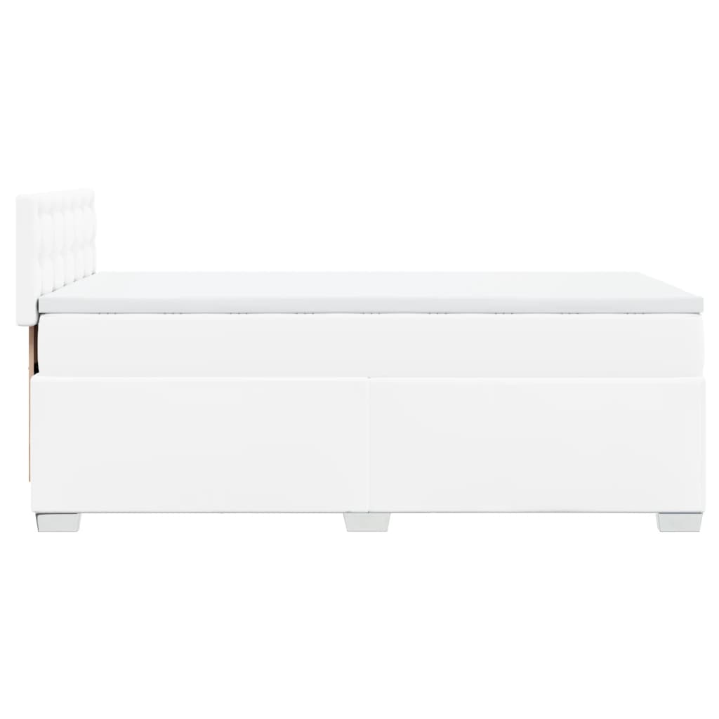 Sommier à lattes de lit avec matelas Blanc 90x190 cm Similicuir - XIOS