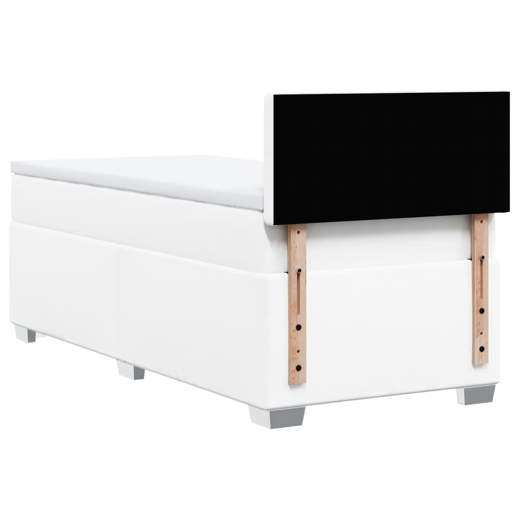 Sommier à lattes de lit avec matelas Blanc 90x190 cm Similicuir - XIOS