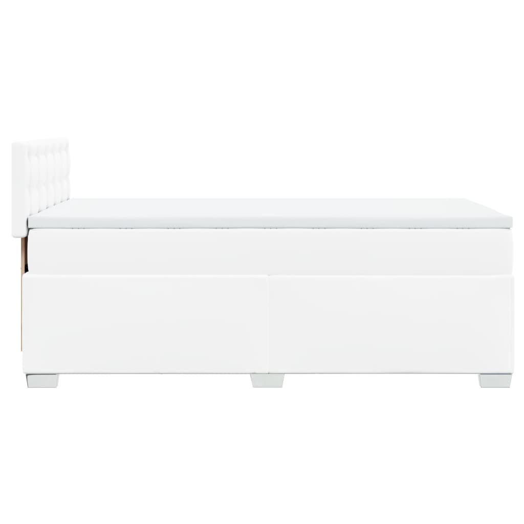 Sommier à lattes de lit avec matelas Blanc 90x200 cm Similicuir - XIOS