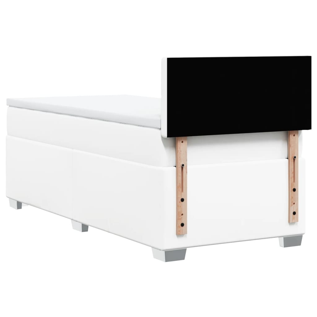 Sommier à lattes de lit avec matelas Blanc 90x200 cm Similicuir - XIOS