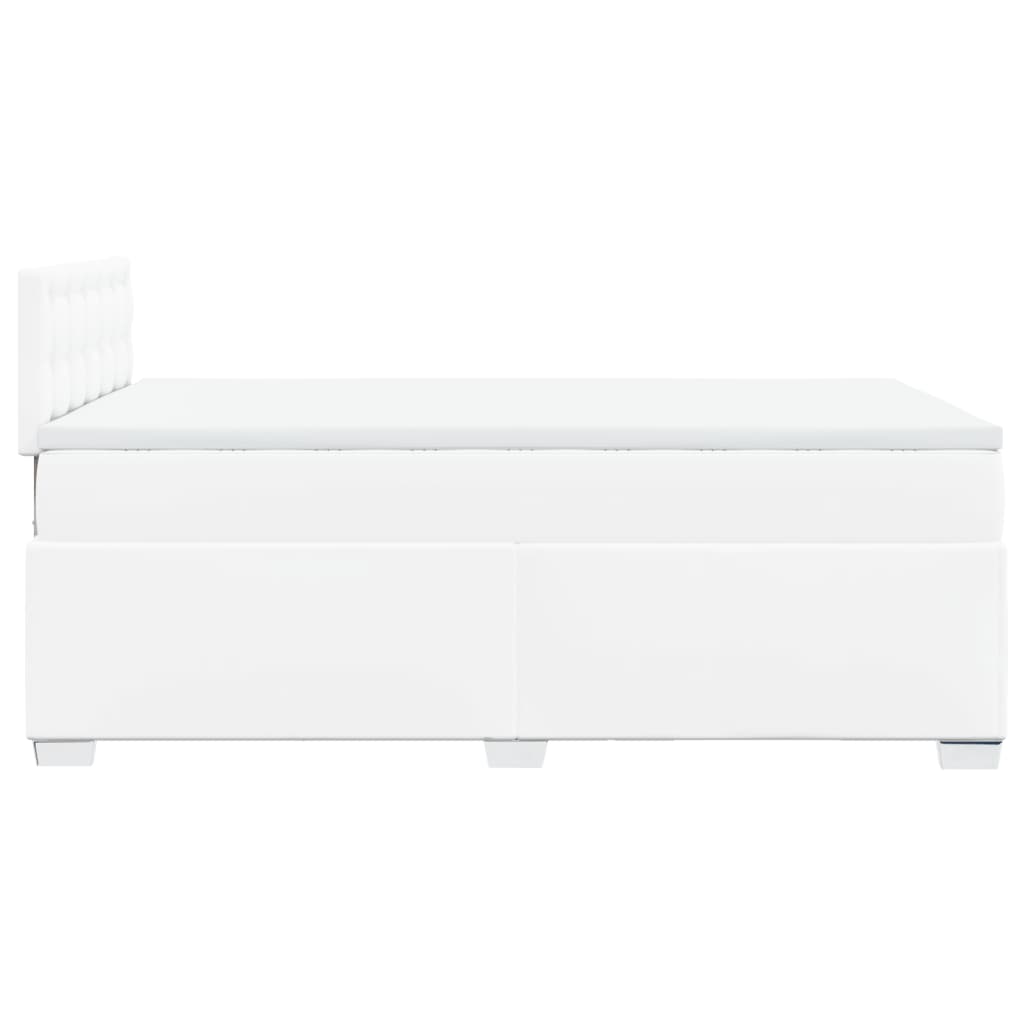 Sommier à lattes de lit avec matelas blanc 120x190cm similicuir - XIOS