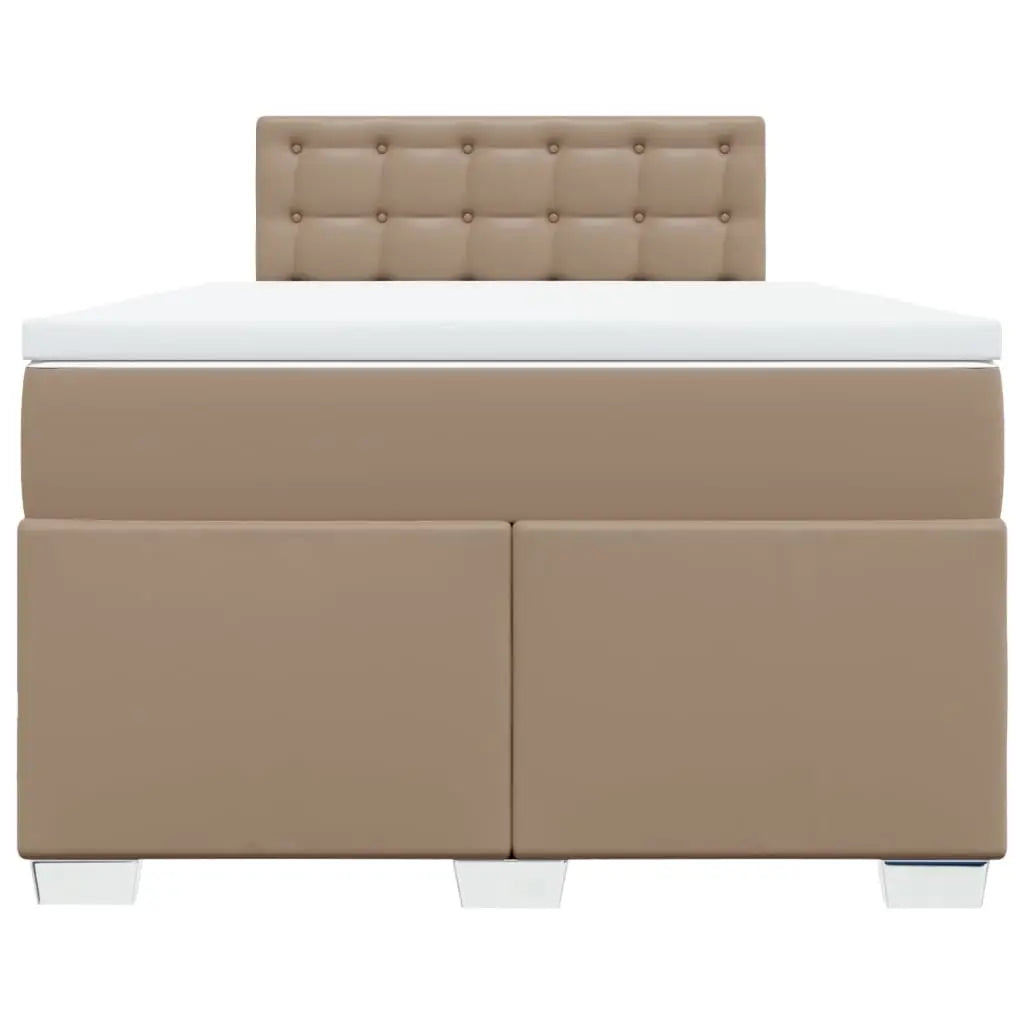 Sommier à lattes de lit matelas cappuccino 120x190cm similicuir - XIOS