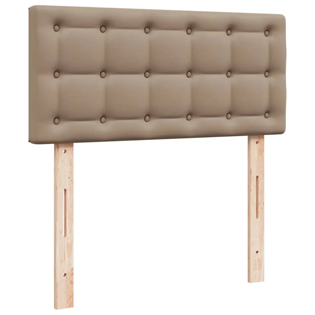 Sommier à lattes de lit matelas cappuccino 120x190cm similicuir - XIOS