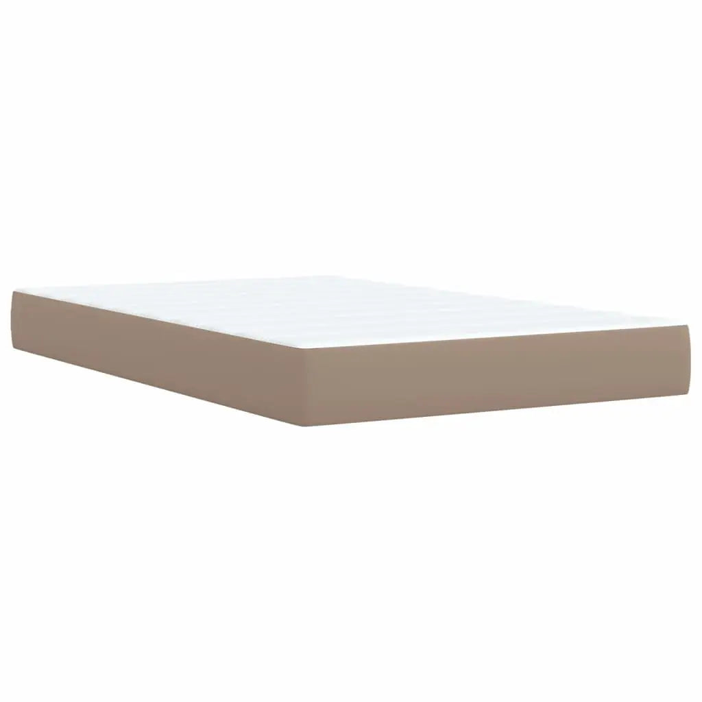 Sommier à lattes de lit matelas cappuccino 120x190cm similicuir - XIOS
