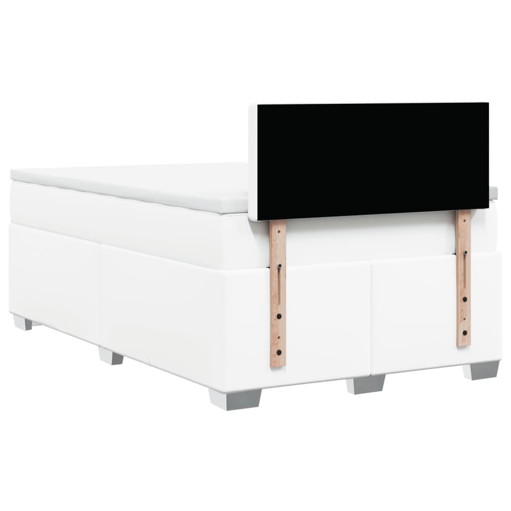 Sommier à lattes de lit avec matelas Blanc 120x200cm Similicuir - XIOS