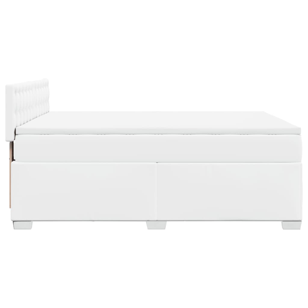 Sommier à lattes de lit avec matelas Blanc 140x200cm Similicuir - XIOS