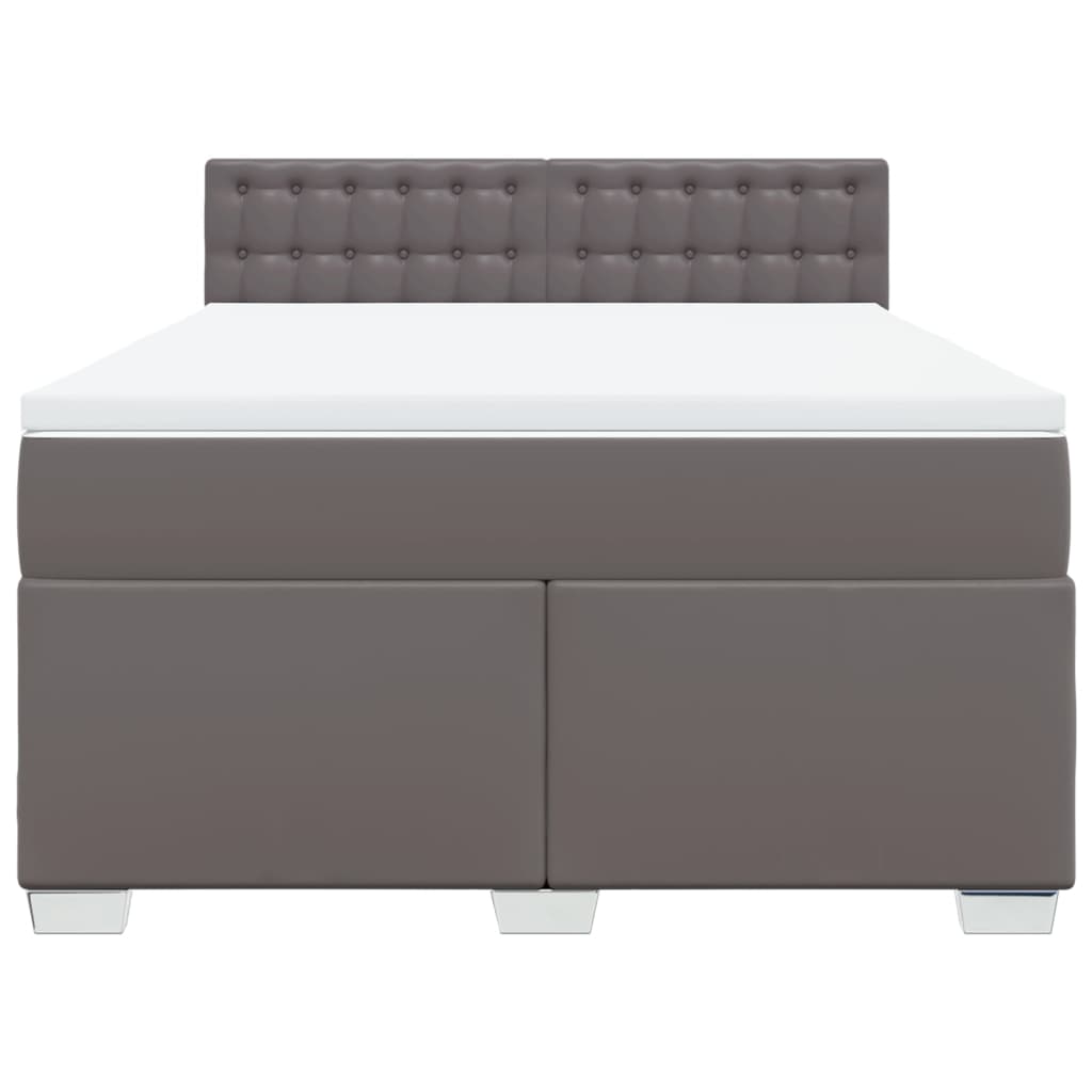 Sommier à lattes de lit avec matelas Gris 160x200 cm Similicuir - XIOS