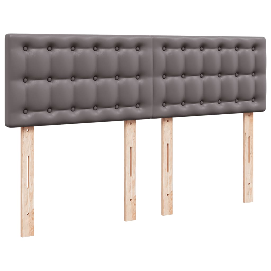Sommier à lattes de lit avec matelas Gris 160x200 cm Similicuir - XIOS