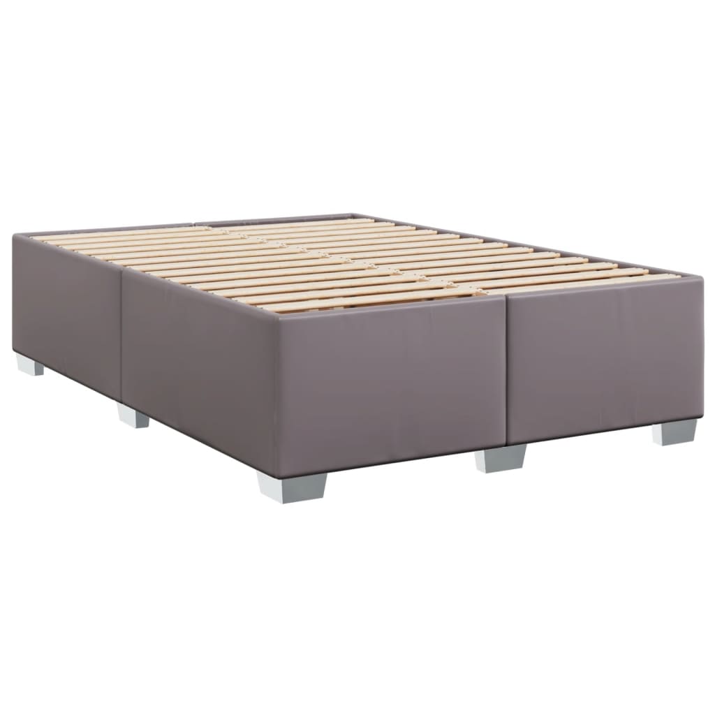 Sommier à lattes de lit avec matelas Gris 160x200 cm Similicuir - XIOS