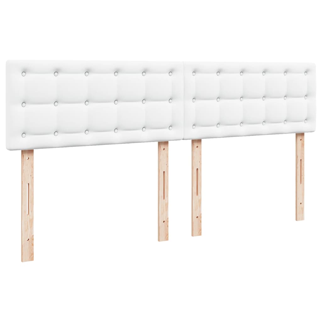 Sommier à lattes de lit avec matelas Blanc 200x200cm Similicuir - XIOS