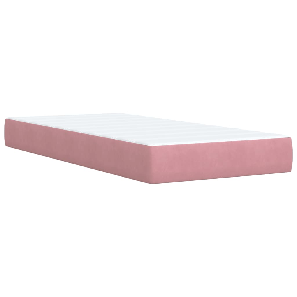 Sommier à lattes de lit avec matelas Rose 90x190 cm Velours - XIOS