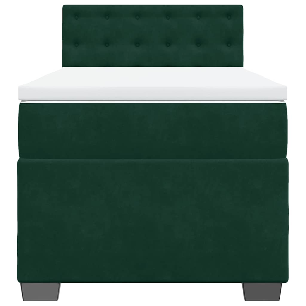 Sommier à lattes de lit avec matelas Vert foncé 90x190 cm - XIOS