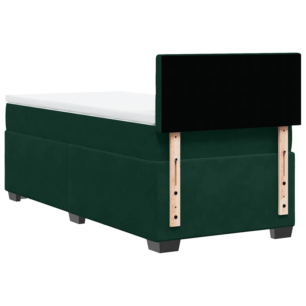 Sommier à lattes de lit avec matelas Vert foncé 90x190 cm - XIOS