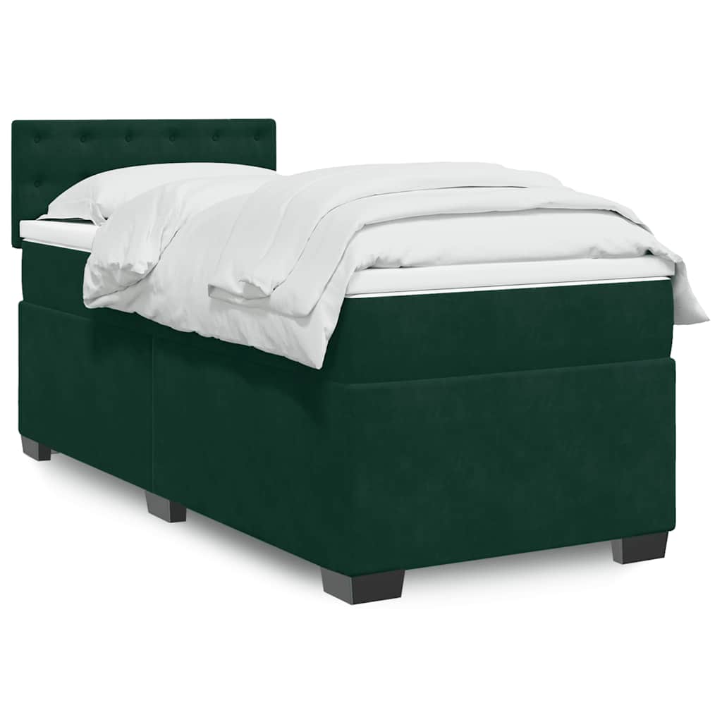 Sommier à lattes de lit avec matelas Vert foncé 90x200 cm - XIOS