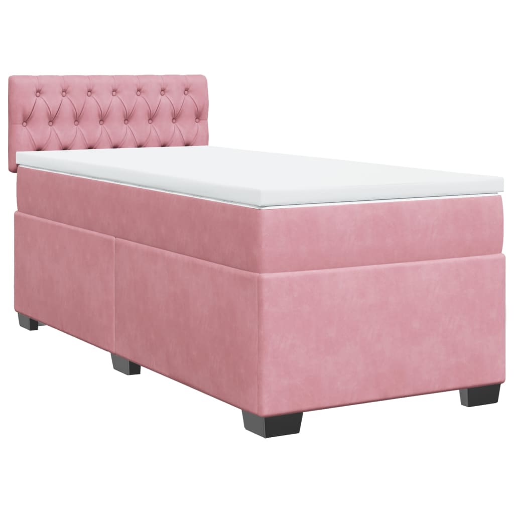 Sommier à lattes de lit avec matelas Rose 100x200 cm Velours - XIOS