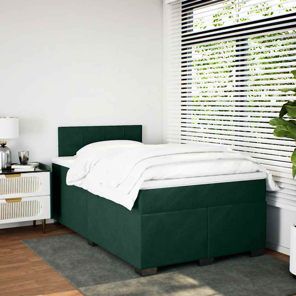 Sommier à lattes de lit avec matelas vert foncé 120x190 cm - XIOS