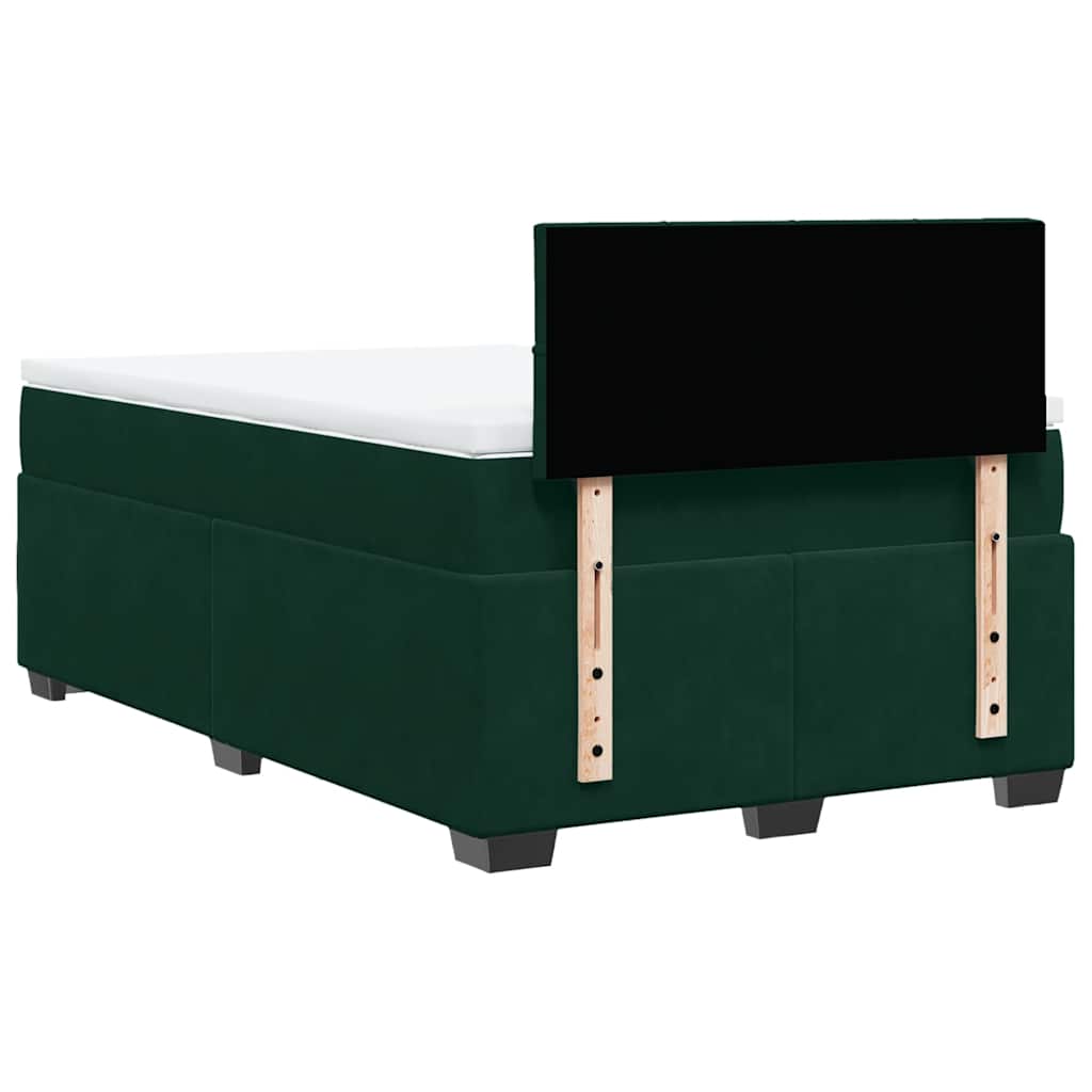 Sommier à lattes de lit avec matelas vert foncé 120x190 cm - XIOS