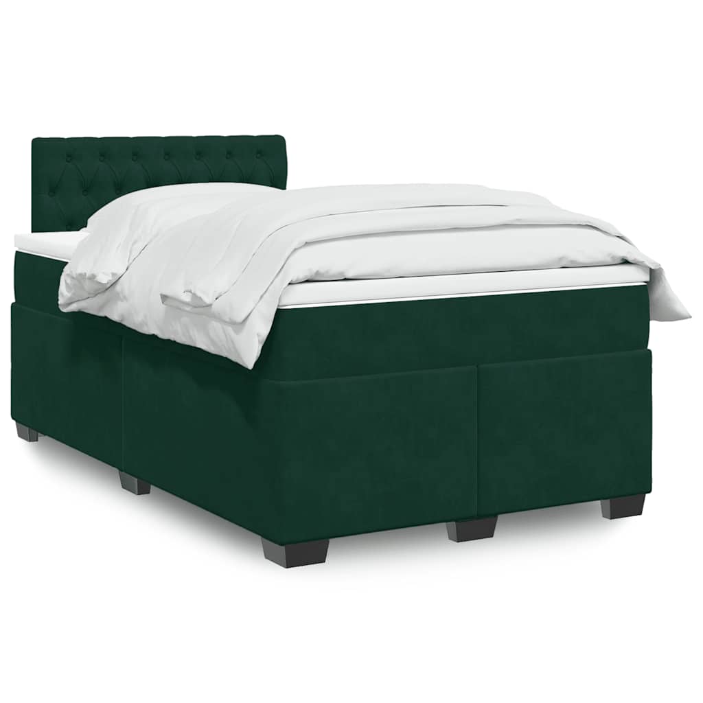 Sommier à lattes de lit avec matelas vert foncé 120x190 cm - XIOS