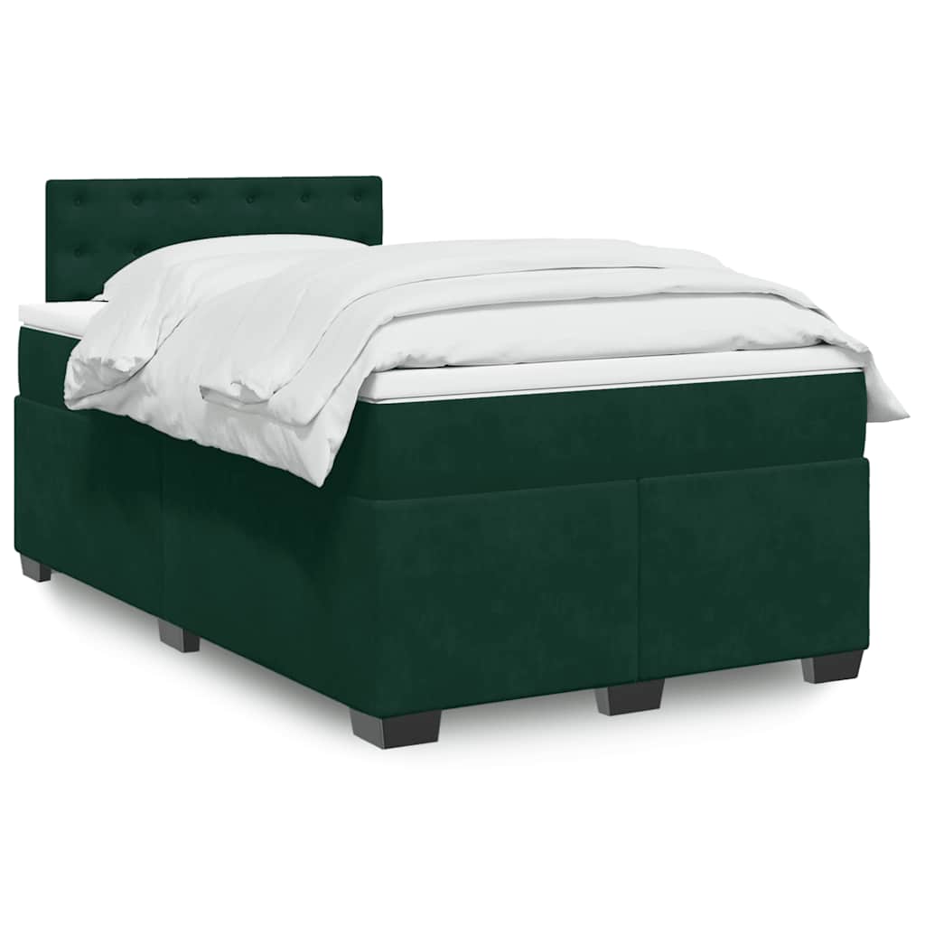 Sommier à lattes de lit avec matelas vert foncé 120x190 cm - XIOS