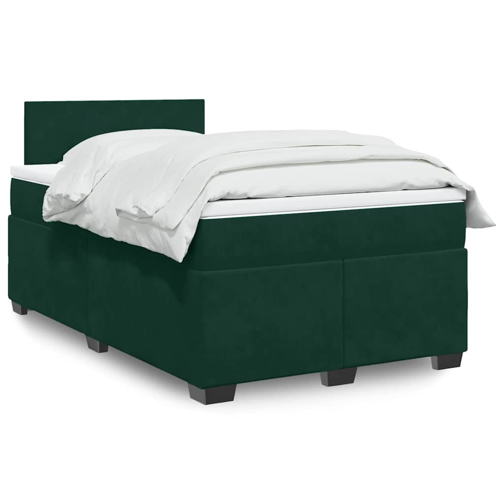 Sommier à lattes de lit et matelas Vert foncé 120x200cm Velours - XIOS