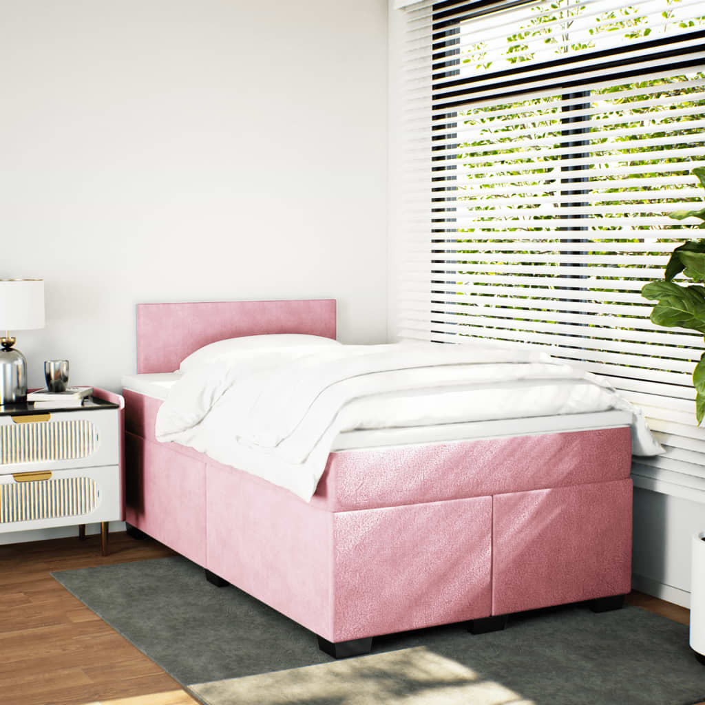 Sommier à lattes de lit avec matelas Rose 120x200 cm Velours - XIOS