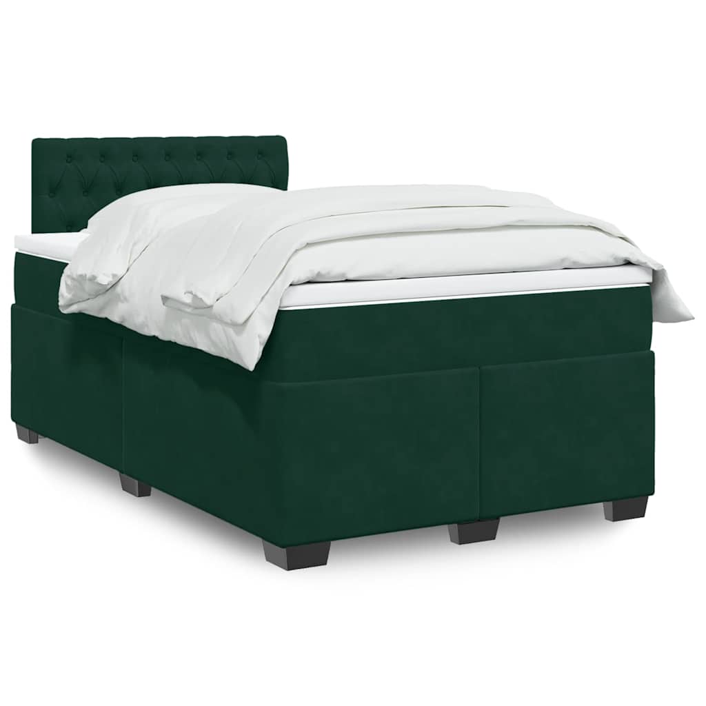 Sommier à lattes de lit et matelas Vert foncé 120x200cm Velours - XIOS